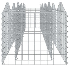 vidaXL Arched Gabion Raised Bed 400x50x50 cm Galvanised Iron 4