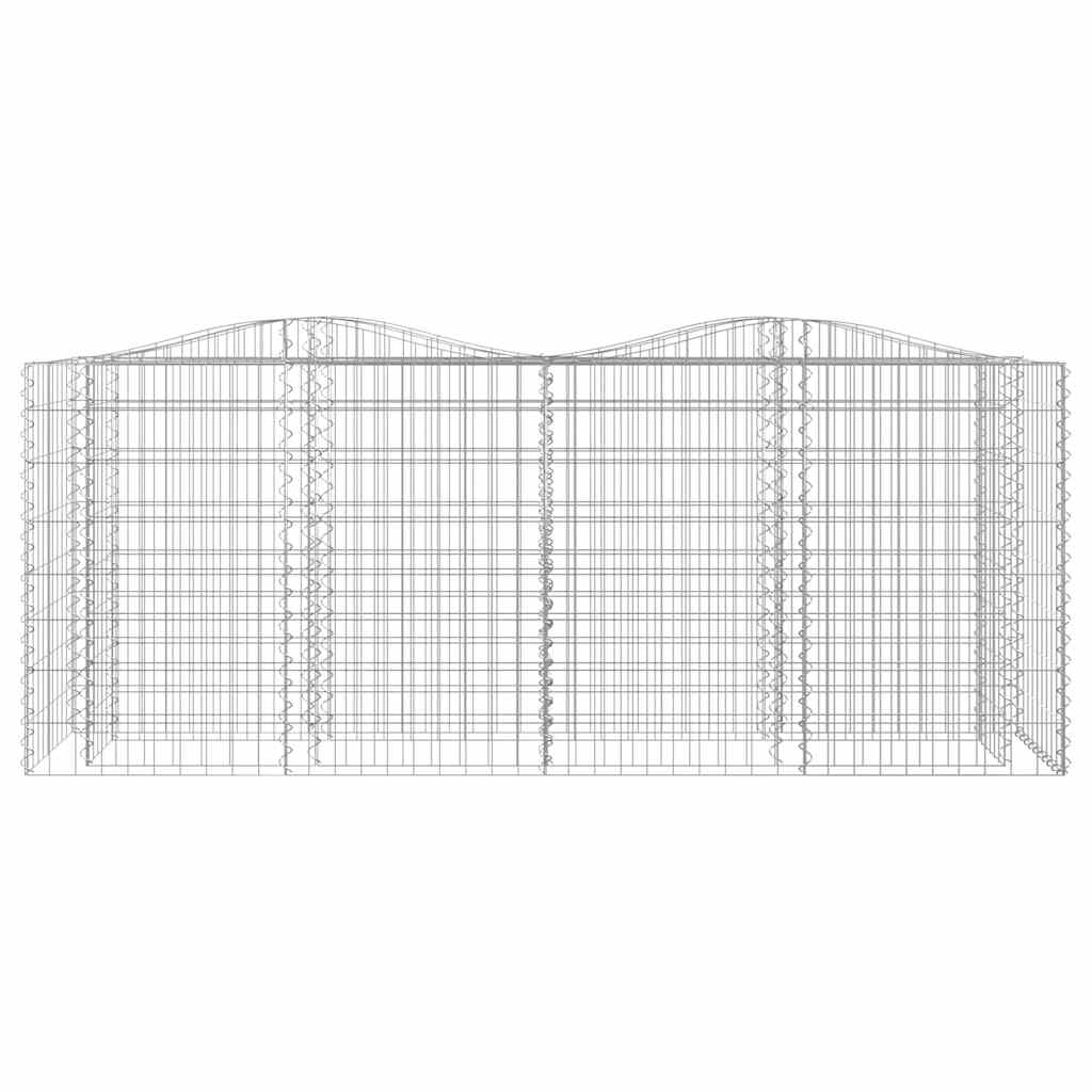 vidaXL Arched Gabion Raised Bed 200x50x100 cm Galvanised Iron 3