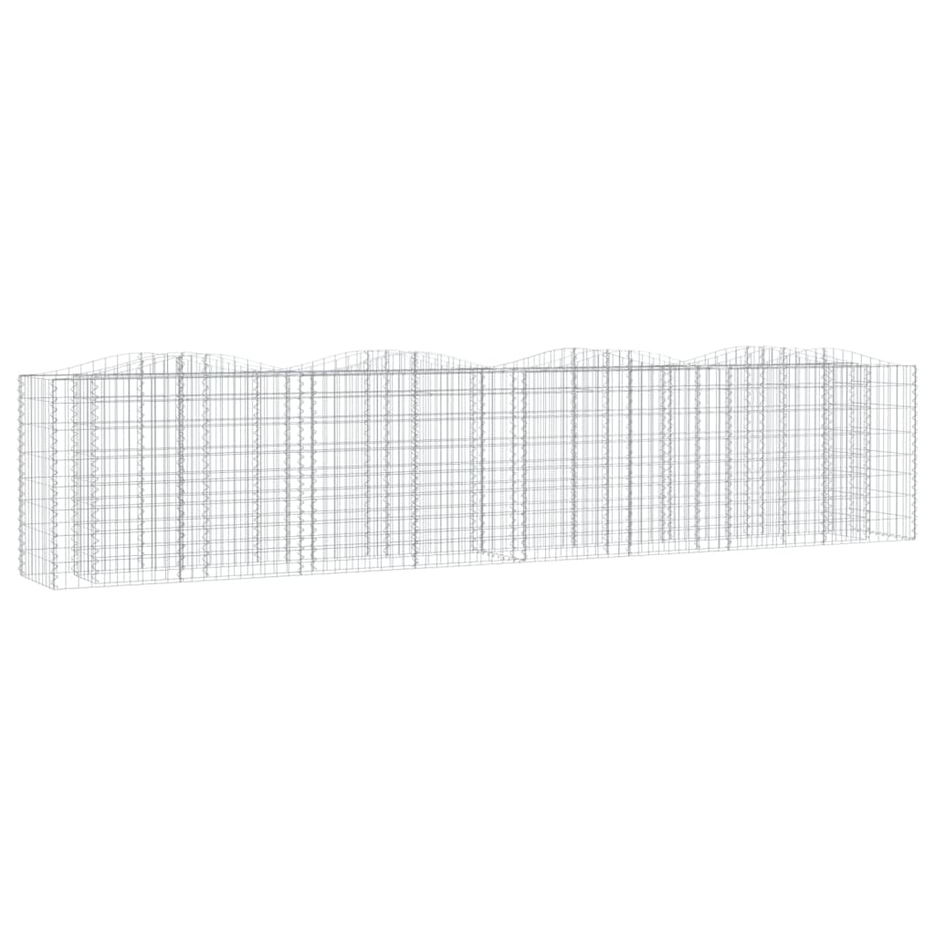 vidaXL Arched Gabion Raised Bed 400x50x100 cm Galvanised Iron 2