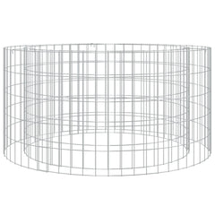 vidaXL Gabion Fire Pit Ø 100 cm Galvanised Iron 2