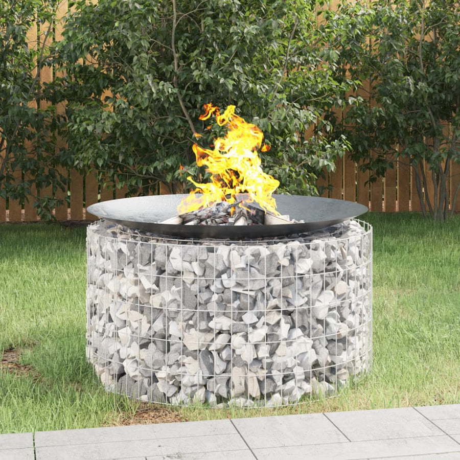 Gabion Fire Pit Galvanised Iron