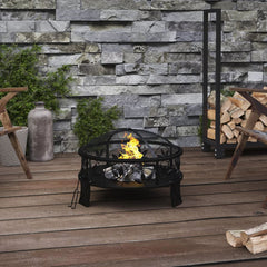 vidaXL Fire Pit with Poker 50 cm XXL Steel 1