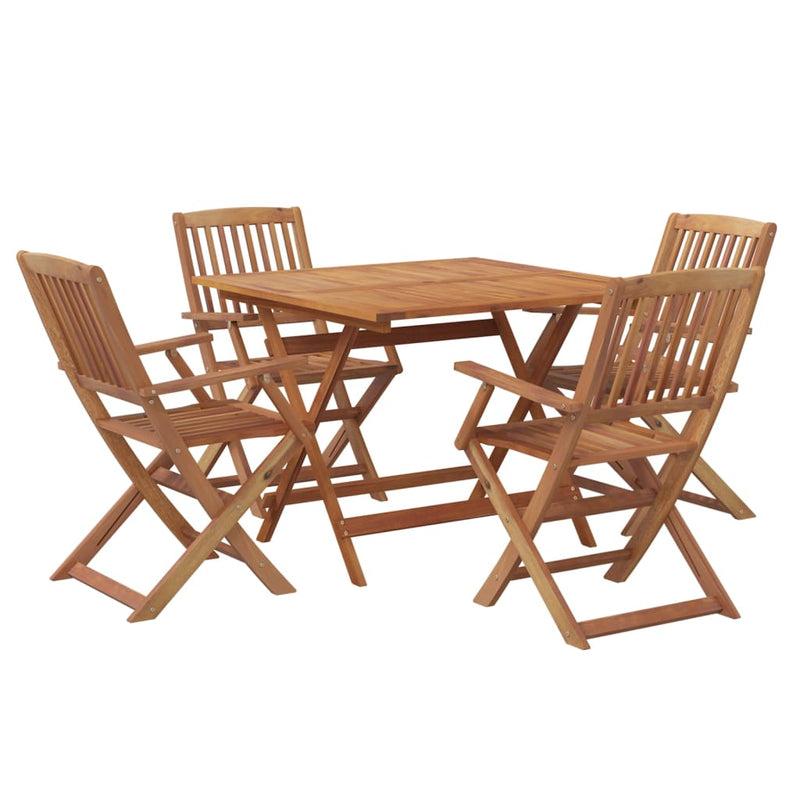 5 Piece Garden Dining Set Solid Wood Acacia