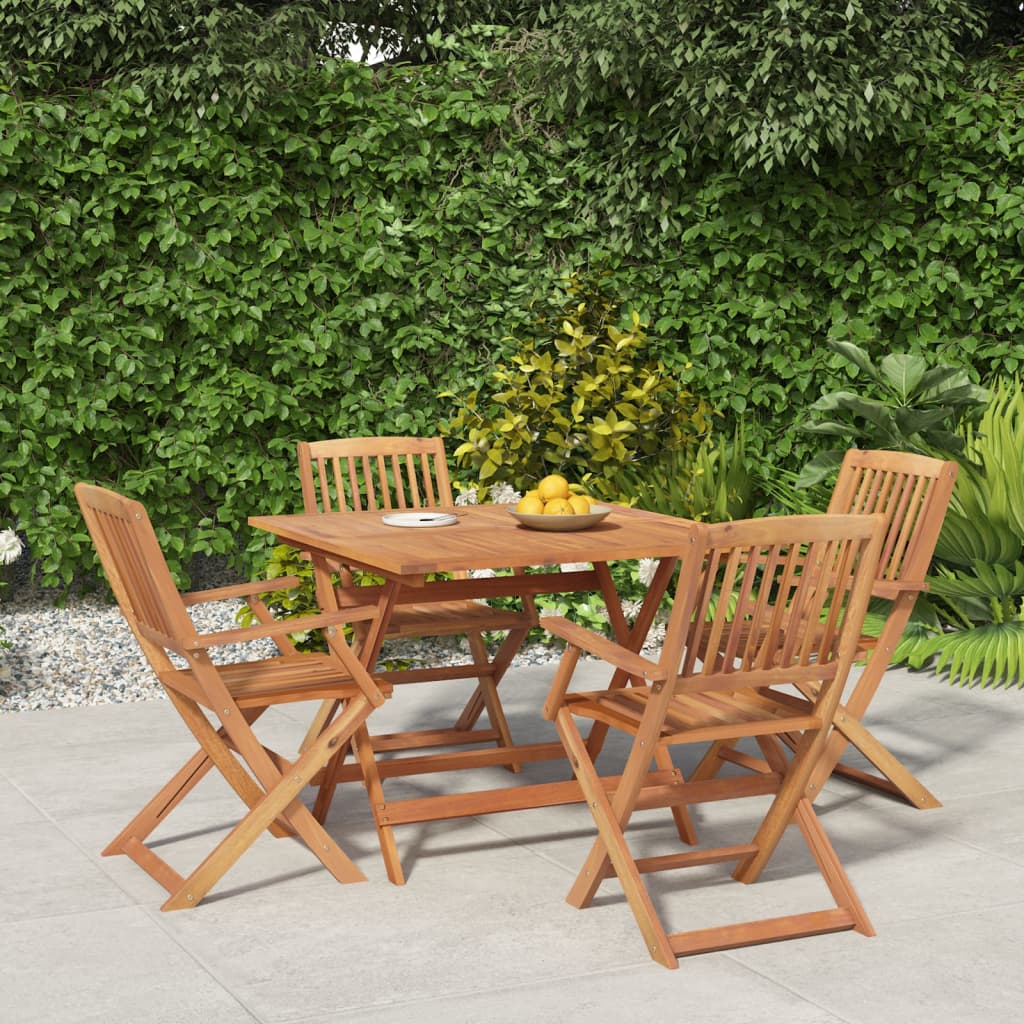 vidaXL 5 Piece Garden Dining Set Solid Wood Acacia 1