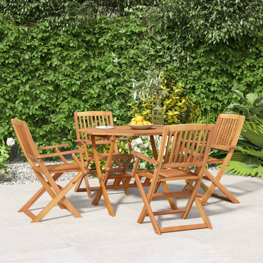 vidaXL 5 Piece Garden Dining Set Solid Wood Acacia 1