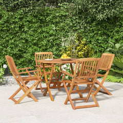 vidaXL 5 Piece Garden Dining Set Solid Wood Acacia 1