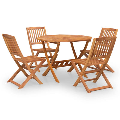 5 Piece Garden Dining Set Solid Wood Acacia