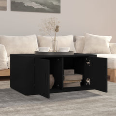 vidaXL Coffee Table Black 80x50x36 cm Engineered Wood 3