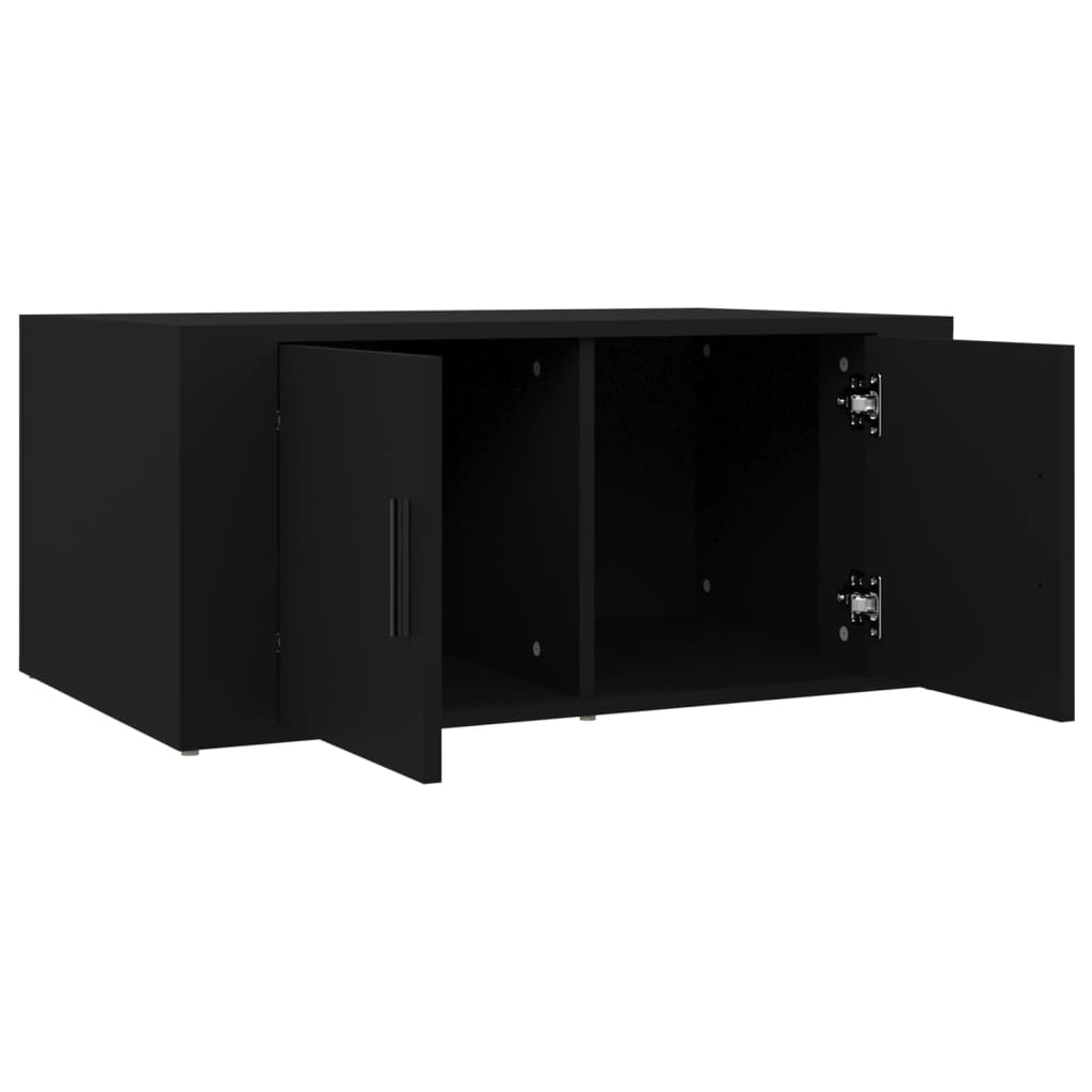 vidaXL Coffee Table Black 80x50x36 cm Engineered Wood 6