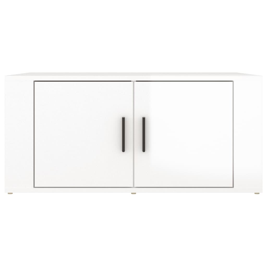 vidaXL Coffee Table High Gloss White 80x50x36 cm Engineered Wood 5