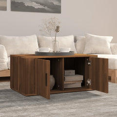 vidaXL Coffee Table Brown Oak 80x50x36 cm Engineered Wood 3