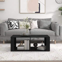 vidaXL Coffee Table Black 100x50x36 cm Engineered Wood 3