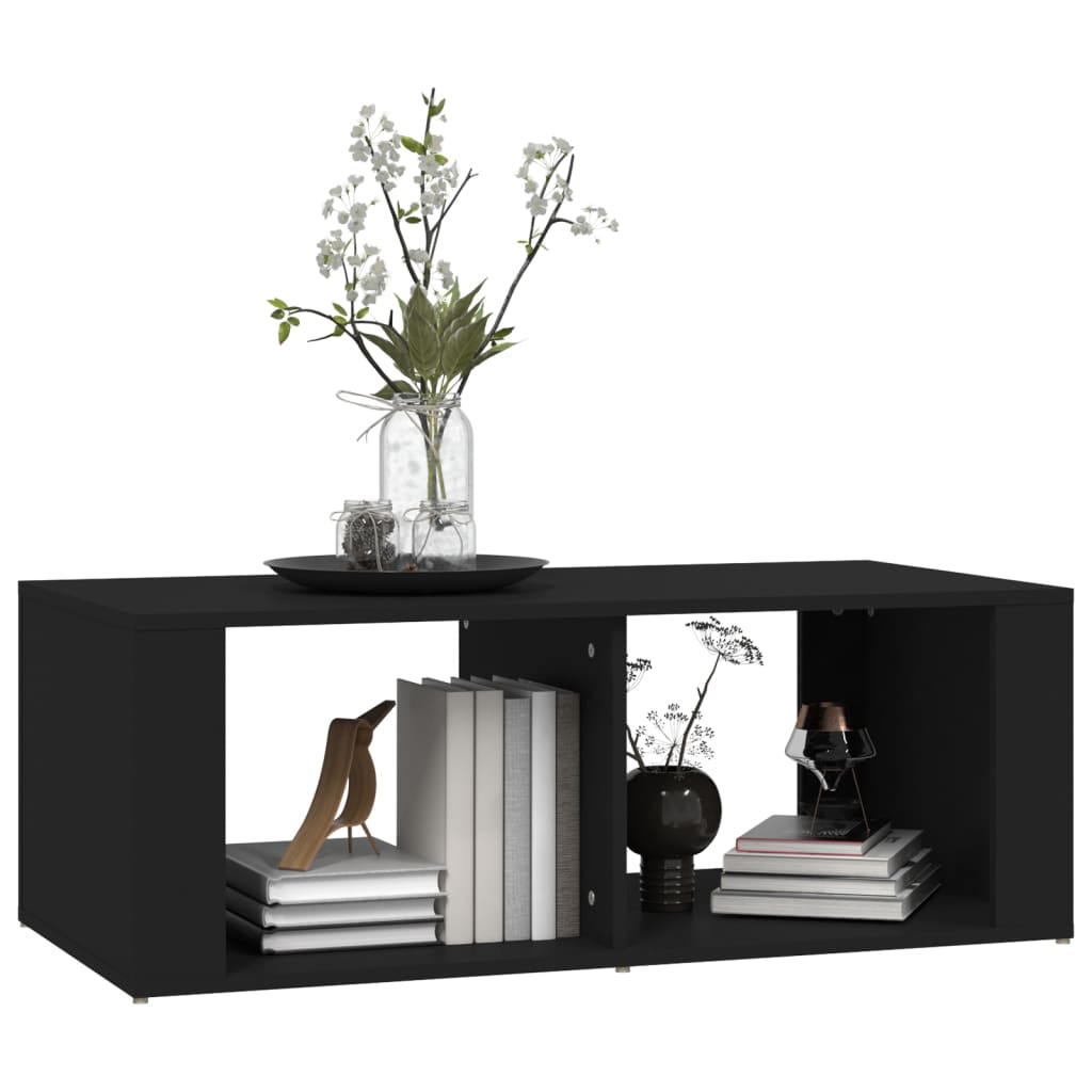 vidaXL Coffee Table Black 100x50x36 cm Engineered Wood 4