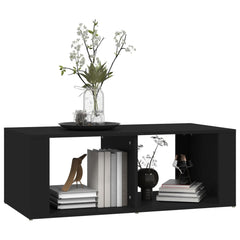 vidaXL Coffee Table Black 100x50x36 cm Engineered Wood 4