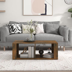 vidaXL Coffee Table Smoked Oak 100x50x36 cm Engineered Wood 3