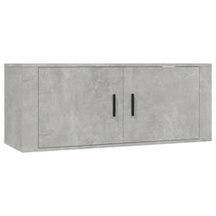 vidaXL Wall Mounted TV Cabinet Concrete Grey 100x34,5x40 cm 2