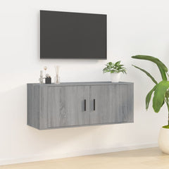 Wall Mounted TV Cabinet 100x34.5x40 cm Grey sonoma