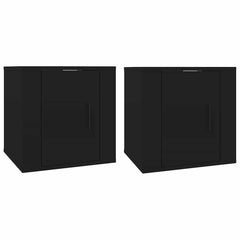 vidaXL 2 Piece Wall-mounted TV Cabinet Set Black 40x34,5x40 cm 2