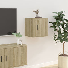 vidaXL 2 Piece Wall-mounted TV Cabinet Set Sonoma Oak 40x34,5x40 cm 3