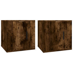 vidaXL 2 Piece Wall-mounted TV Cabinet Set Smoked Oak 40x34,5x40 cm 2