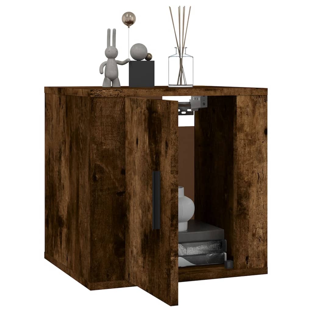 Wall-mounted TV Cabinet Set 40x34,5x40 cm 2 Smoked oak 40 cm