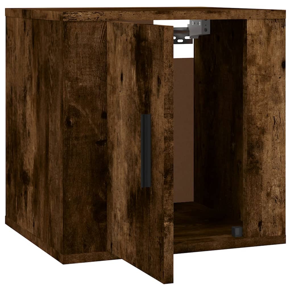 vidaXL 2 Piece Wall-mounted TV Cabinet Set Smoked Oak 40x34,5x40 cm 6