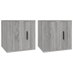 vidaXL 2 Piece Wall-mounted TV Cabinet Set Grey Sonoma 40x34,5x40 cm 2