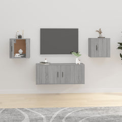 vidaXL 2 Piece Wall-mounted TV Cabinet Set Grey Sonoma 40x34,5x40 cm 1