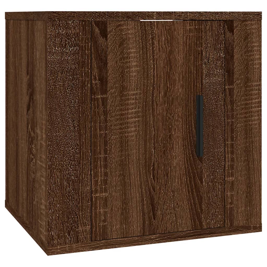 vidaXL 2 Piece Wall-mounted TV Cabinet Set Brown Oak 40x34,5x40 cm 4