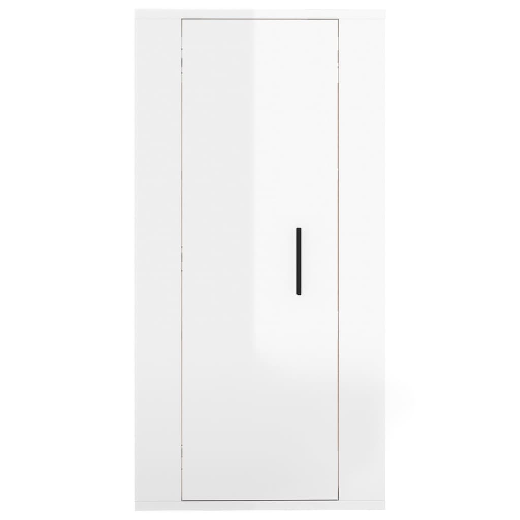 vidaXL Wall Mounted TV Cabinet High Gloss White 40x34,5x80 cm 4