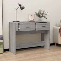 vidaXL Console Table Grey Sonoma 100x39x75 cm Engineered Wood 3