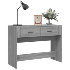 vidaXL Console Table Grey Sonoma 100x39x75 cm Engineered Wood 4