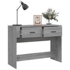 vidaXL Console Table Grey Sonoma 100x39x75 cm Engineered Wood 5