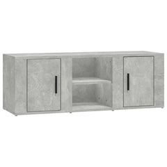 vidaXL TV Cabinet Concrete Grey 100x31.5x35 cm Engineered Wood 2