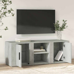 vidaXL TV Cabinet Concrete Grey 100x31.5x35 cm Engineered Wood 3