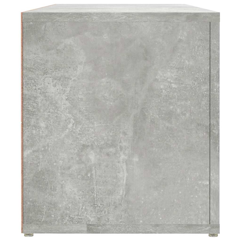 vidaXL TV Cabinet Concrete Grey 100x31.5x35 cm Engineered Wood 6