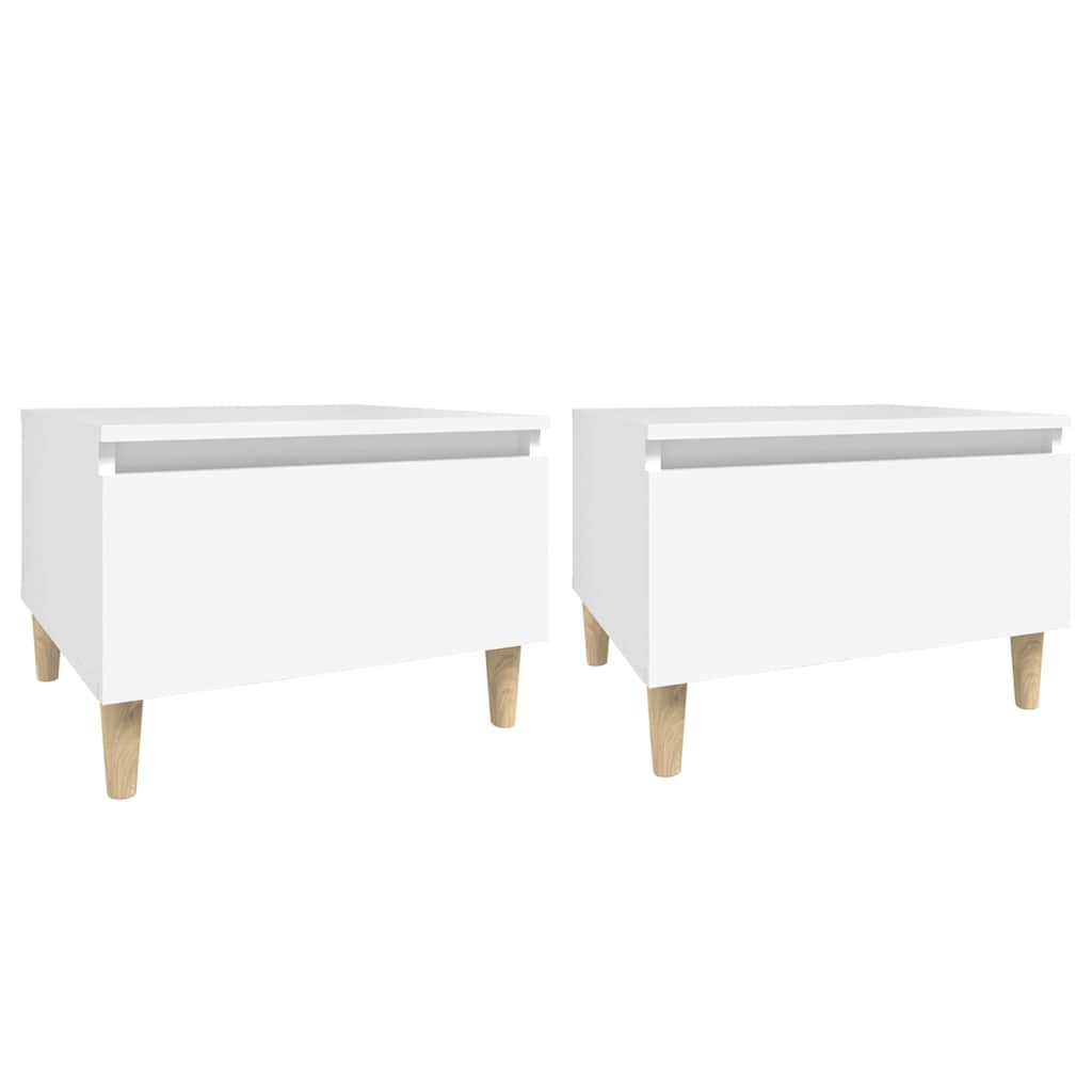 vidaXL Side Tables 2 pcs White 50x46x35 cm Engineered Wood 2
