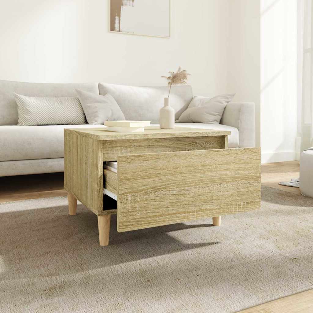 vidaXL Side Tables 2 pcs Sonoma Oak 50x46x35 cm Engineered Wood 4