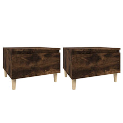 vidaXL Side Tables 2 pcs Smoked Oak 50x46x35 cm Engineered Wood 2