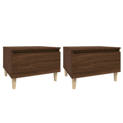 vidaXL Side Tables 2 pcs Brown Oak 50x46x35 cm Engineered Wood 2
