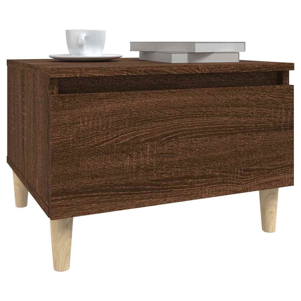 vidaXL Side Tables 2 pcs Brown Oak 50x46x35 cm Engineered Wood 5