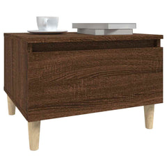 vidaXL Side Tables 2 pcs Brown Oak 50x46x35 cm Engineered Wood 5