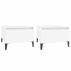 vidaXL Side Tables 2 pcs White 50x46x35 cm Engineered Wood 2