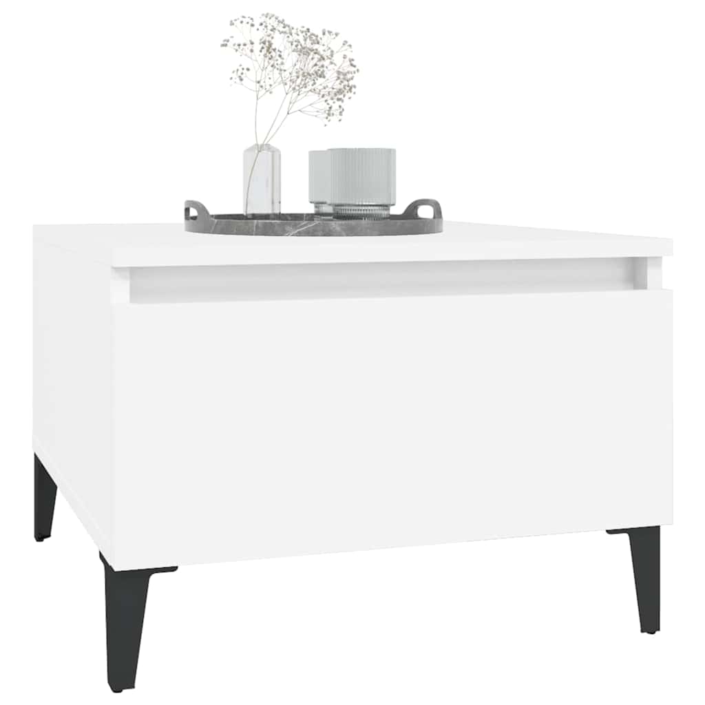 vidaXL Side Tables 2 pcs White 50x46x35 cm Engineered Wood 4