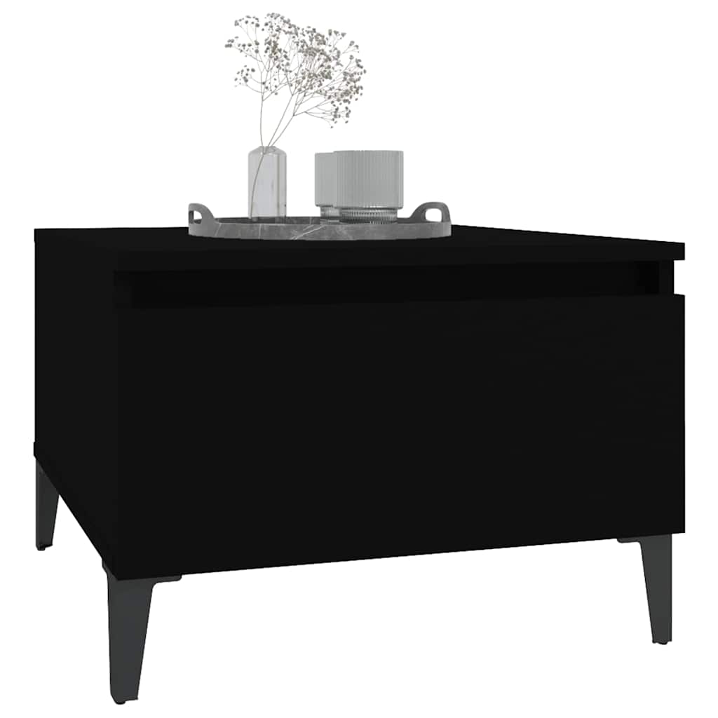 vidaXL Side Tables 2 pcs Black 50x46x35 cm Engineered Wood 4