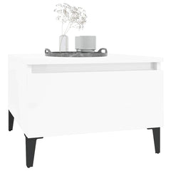vidaXL Side Tables 2 pcs High Gloss White 50x46x35 cm Engineered Wood 4