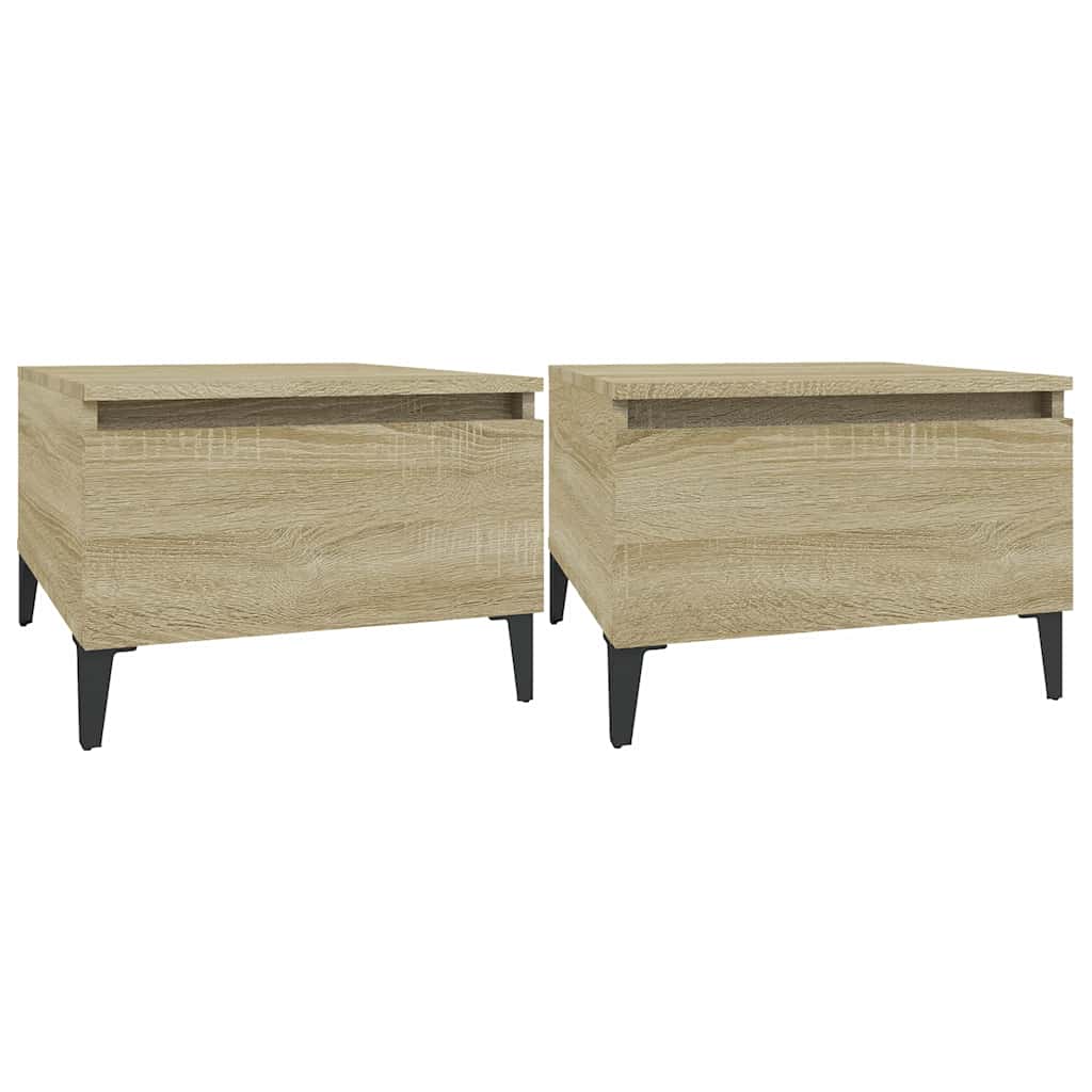 vidaXL Side Tables 2 pcs Sonoma Oak 50x46x35 cm Engineered Wood 2