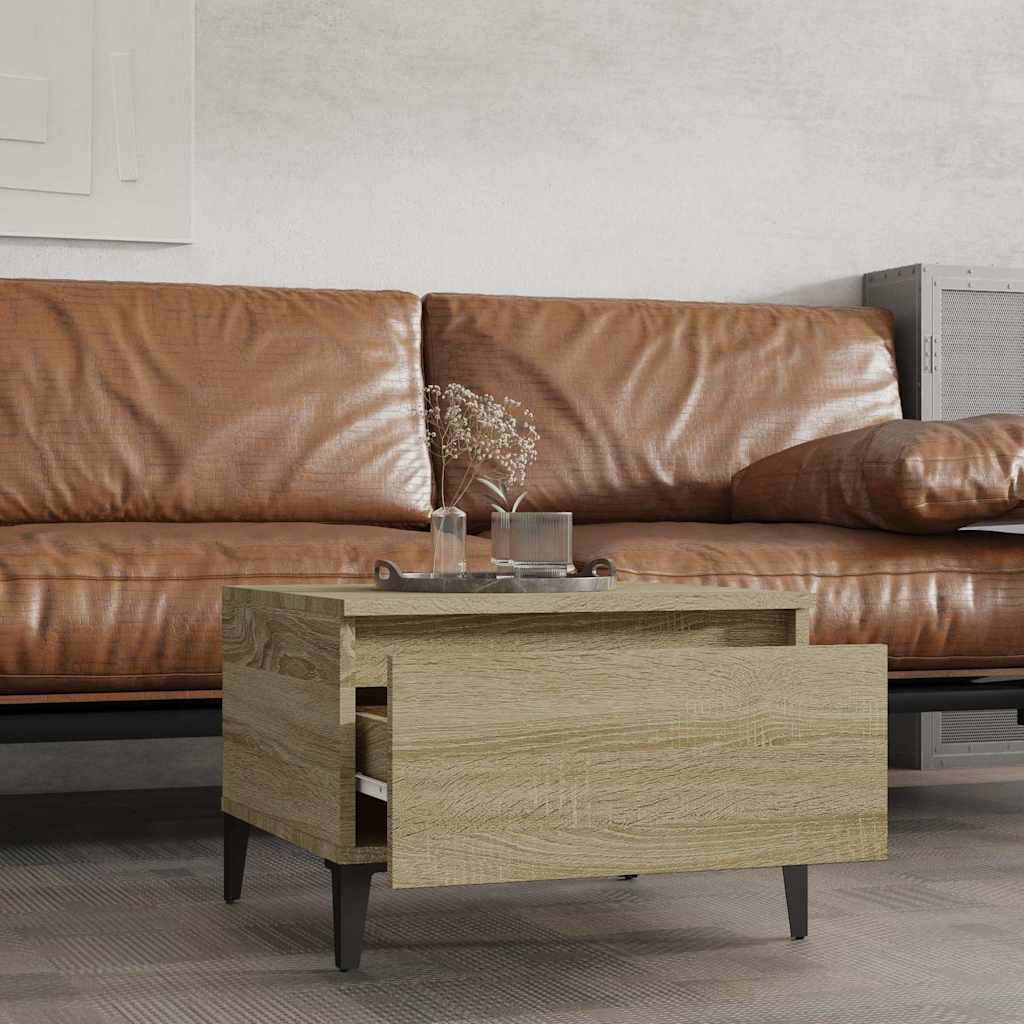 vidaXL Side Tables 2 pcs Sonoma Oak 50x46x35 cm Engineered Wood 3