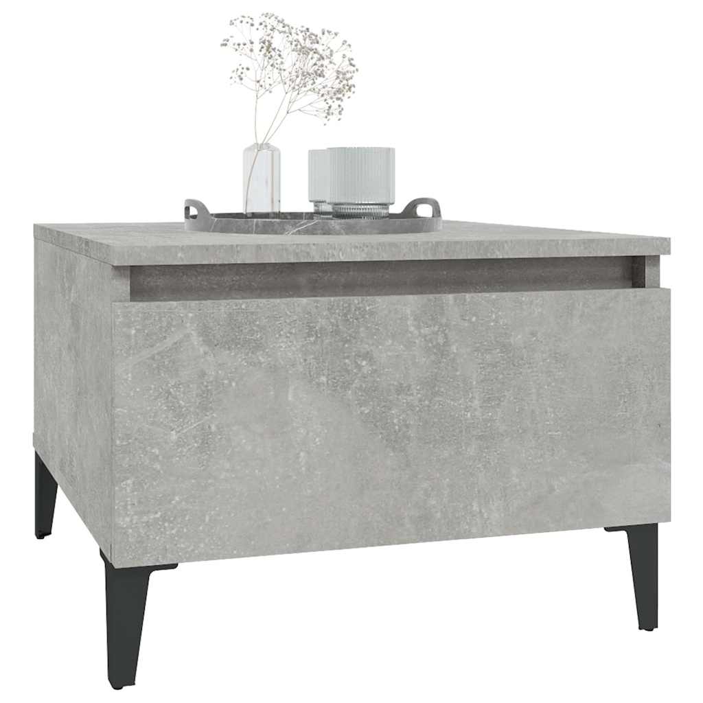 vidaXL Side Tables 2 pcs Concrete Grey 50x46x35 cm Engineered Wood 4