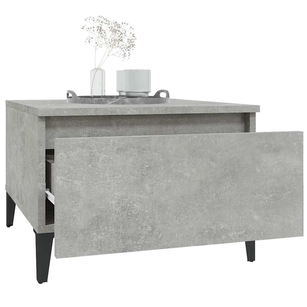 vidaXL Side Tables 2 pcs Concrete Grey 50x46x35 cm Engineered Wood 5